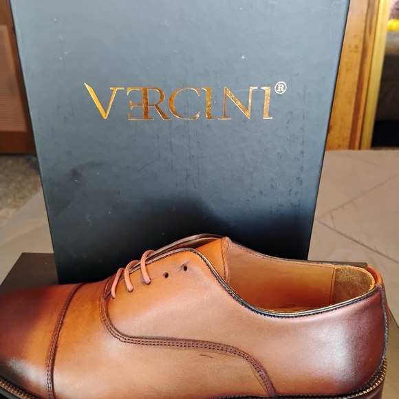 Men\'s Tan Leather Oxfords main image 4